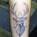 Geometric deer tattoo