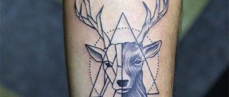 Tattoo geometry deer