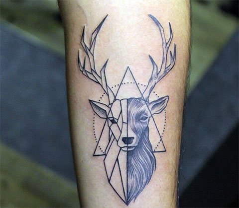 Tattoo deer geometry