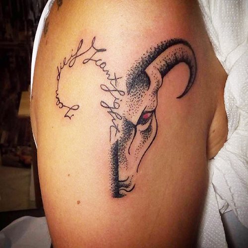 Tattoo Aries for girls. Sketches, photos, meaning on the arm, neck, leg, collarbone, back, stomach