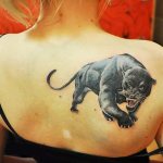 Tattoo panther for girls. Meaning, photo, on the arm, leg, shoulder, back, lower back.
