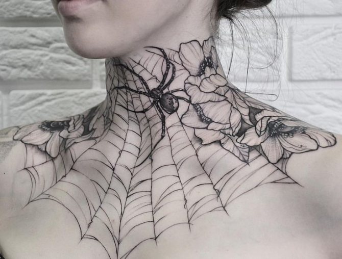 tattoo spider web