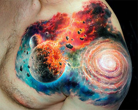Tatuaj planete - fotografie