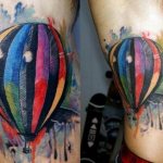 tattoo multicolored balloon