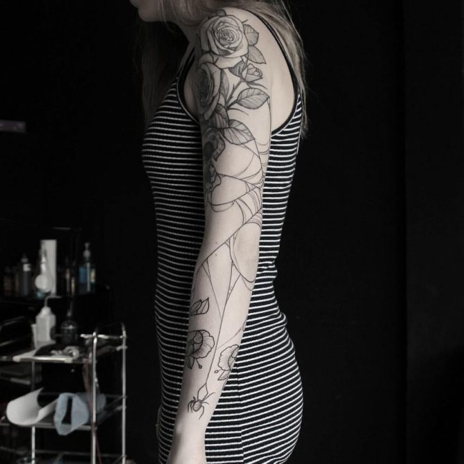 Tattoo sleeve for a girl