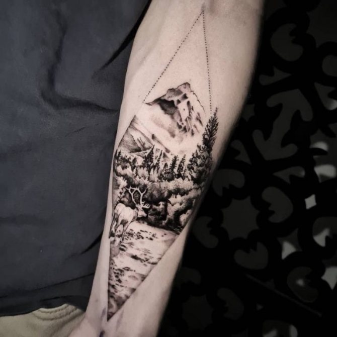 tattoo arm mountain