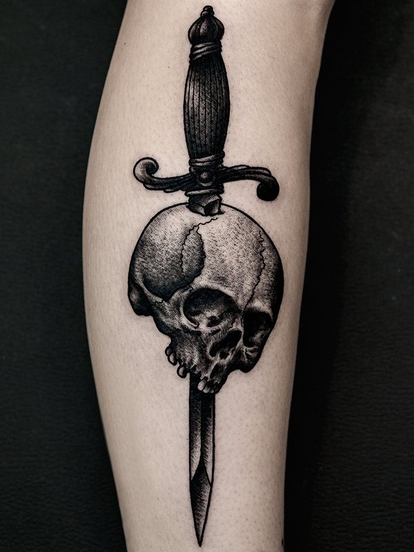 Tattoo with a skull