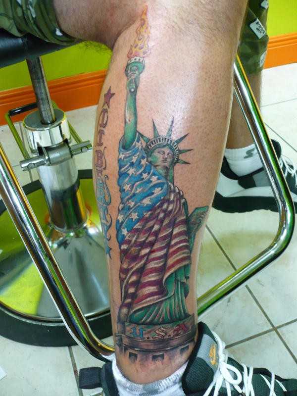 Tattoo with a flag