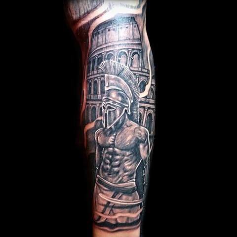 Tattoo with a gladiator