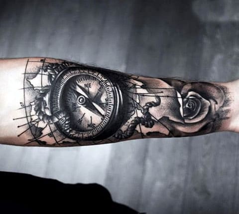 Compass Tattoo - photo