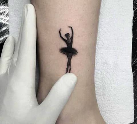 Tattoo with a ballerina