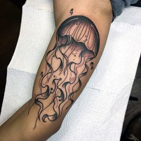 Jellyfish tattoo on hand