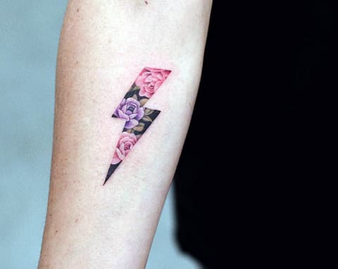 Tattoo with lightning on your arm
