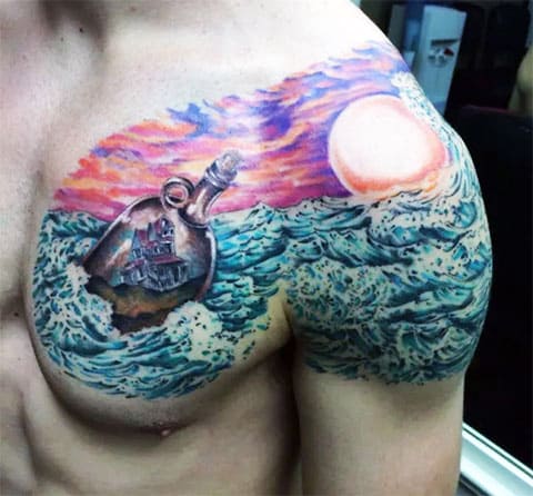 Tattoo with sky