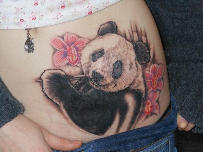 tattoo with a panda