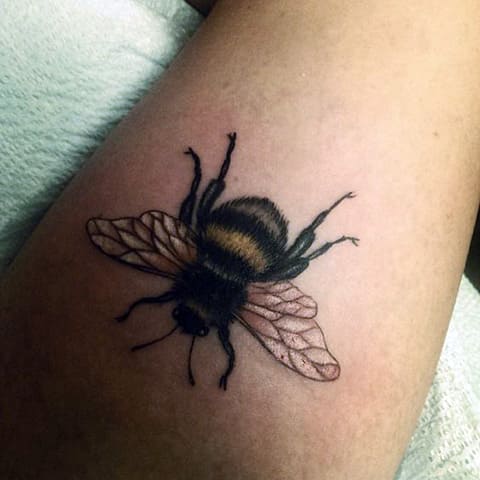 Tattoo with bee