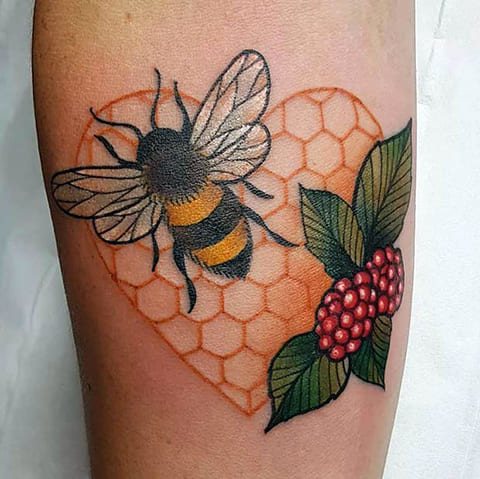 Tattoo with a bee