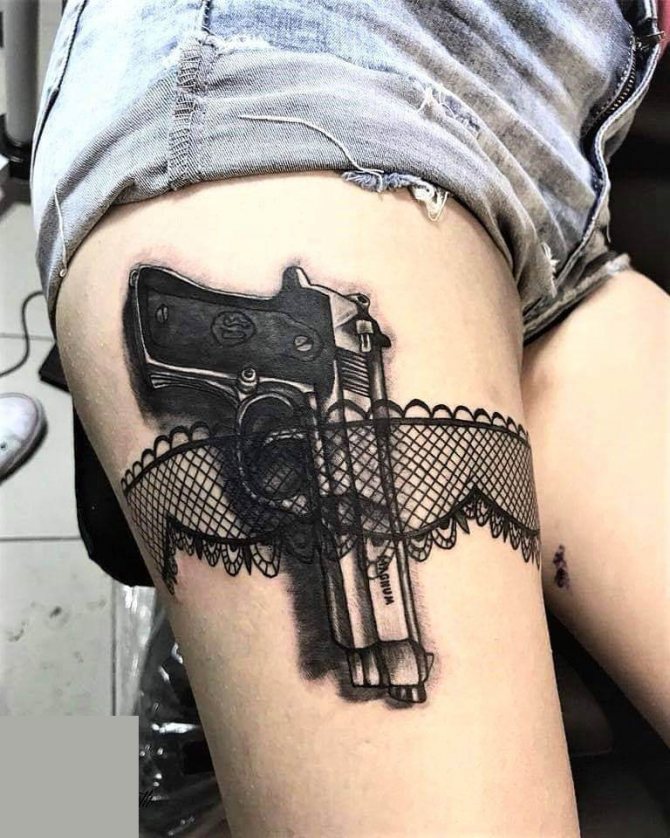 tattoo with a gun