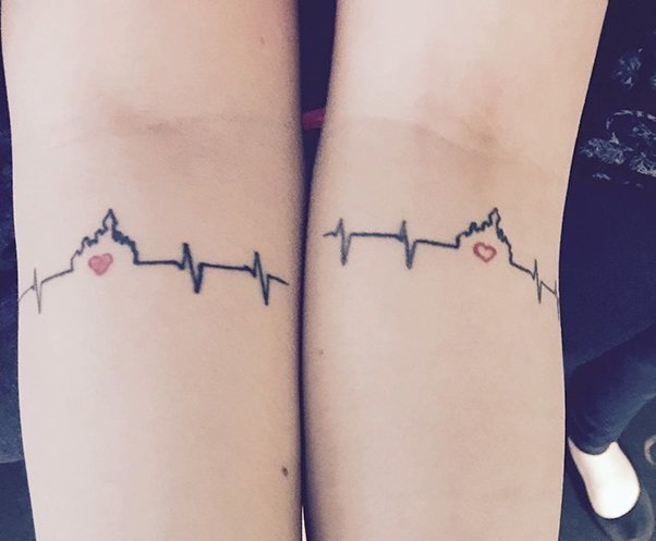 Tattoo with a pulse - small and symbolic