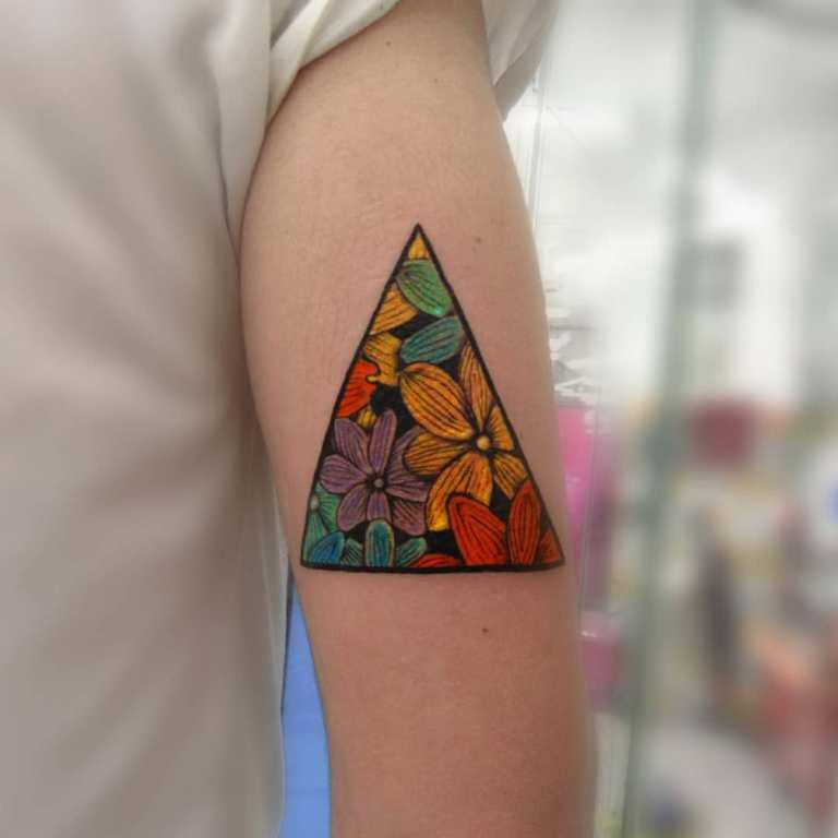 tattoo with triangles