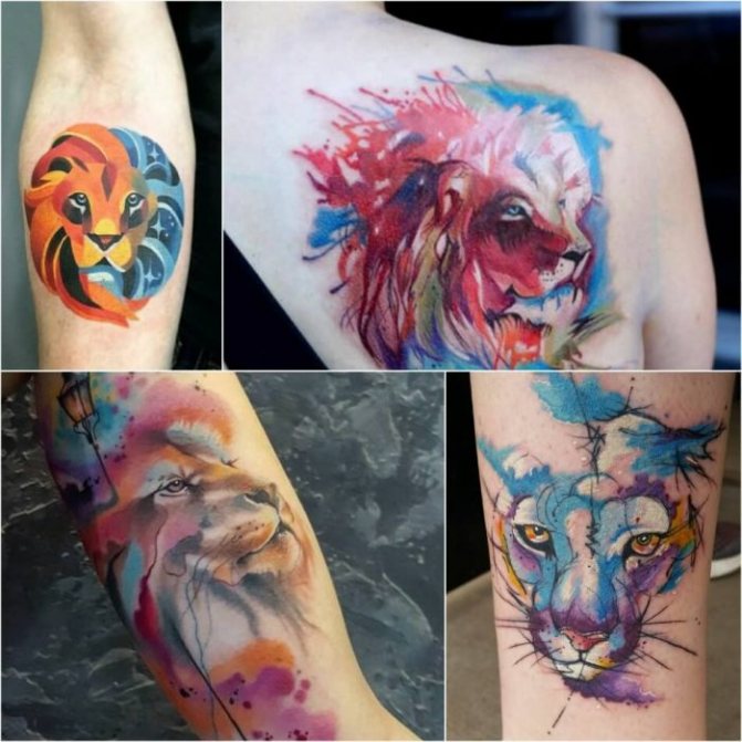 Animal tattoos - lion tattoos - wild animal tattoos - lion tattoo