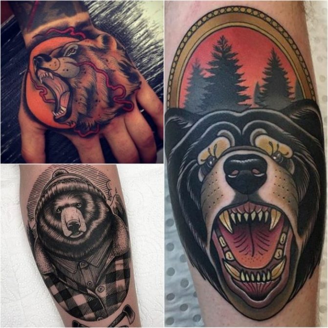 Tattoo with Animals - Tatu-medved-Muzhskie-tatu-medved-Tatu-dlya-muzhchin-medved