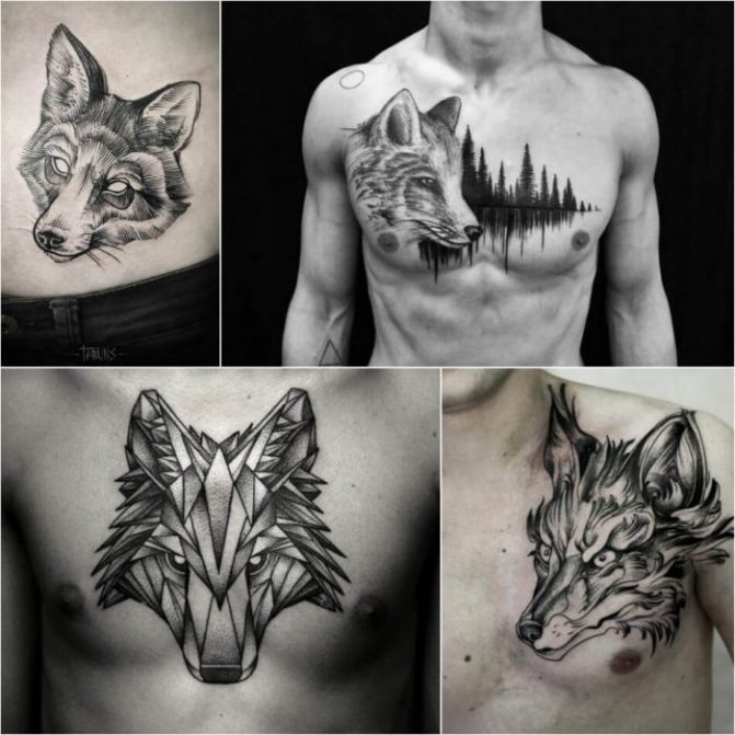 Tattoo with animals - tattoo animals - tattoo fox - tattoo fox