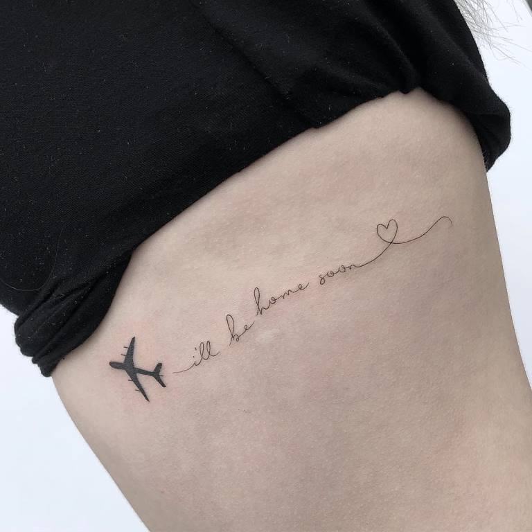 airplane tattoo for girl