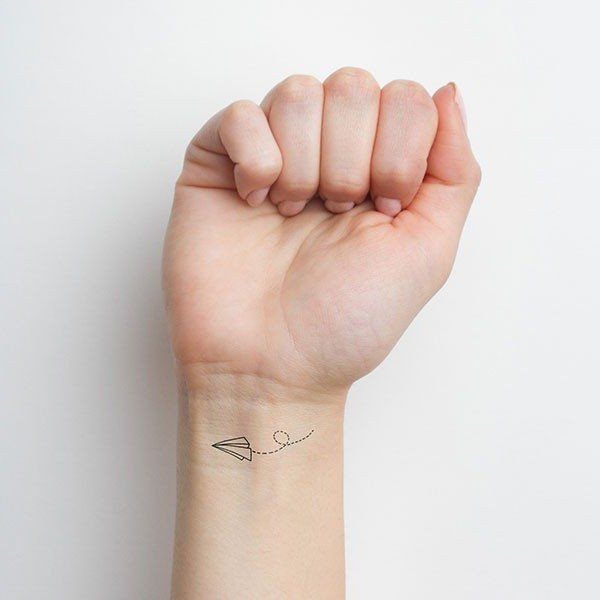 tattoo airplane sketch