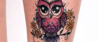 Tattoo of an owl