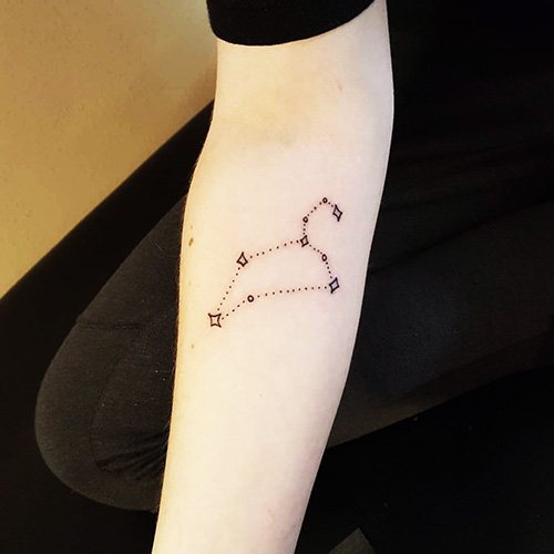 Tattoo Constellation Leo. Photos, meanings, sketches for girls