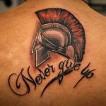 Tattoo Spartan helmet. Meaning, sketches, photos