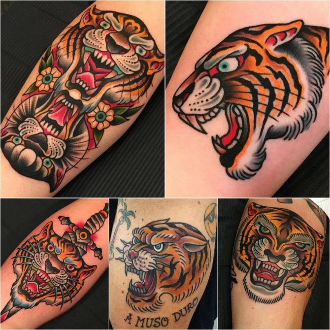 Tattoo Tiger - Oldschool Tiger Tattoo - Oldschool Tiger Tattoo