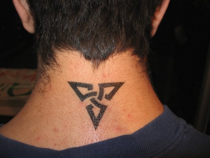 Triple triangle tattoo