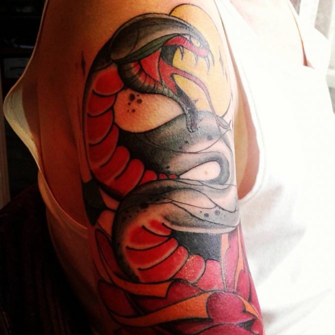 Tattoo: threatening snake