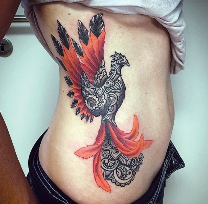 Tattoo as a phoenix