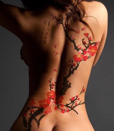 Tattoo as a cherry tree