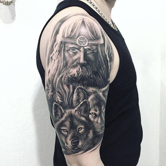 tattoo Veles the wolf