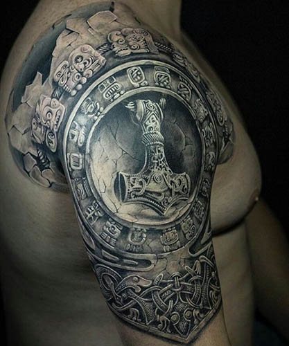 Tattoo of the Vikings and the Slavs. Sketches, photo, value