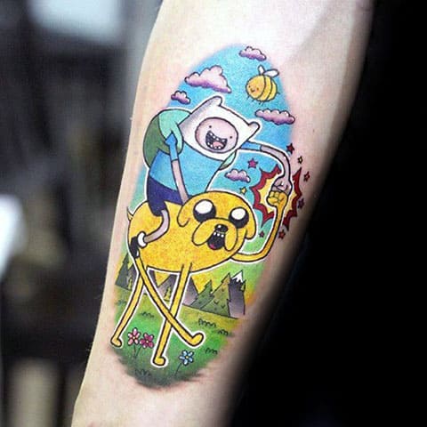 Adventure Time Tattoo on Arm