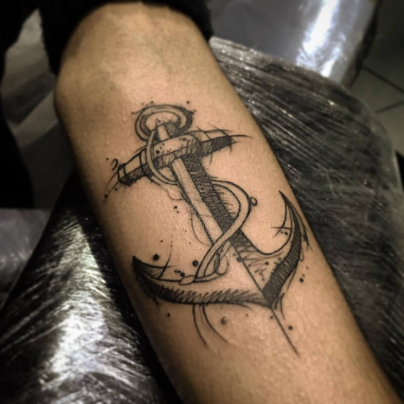 Anchor Tattoo for Male Anchor - Male Anchor Tattoo Black and White