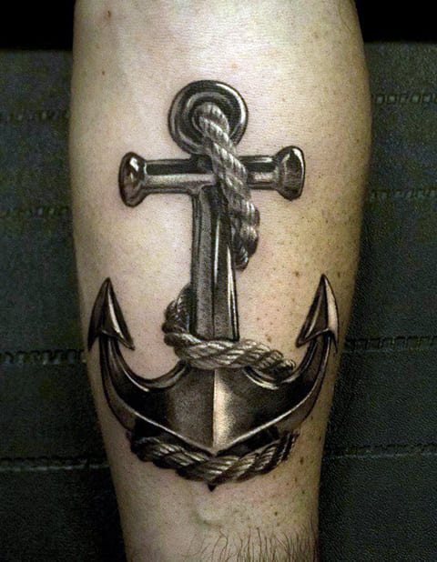 Anchor tattoo - photo