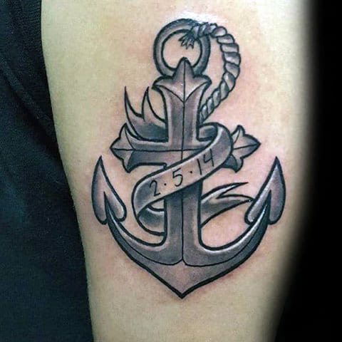 Tattoo Anchor on Shoulder