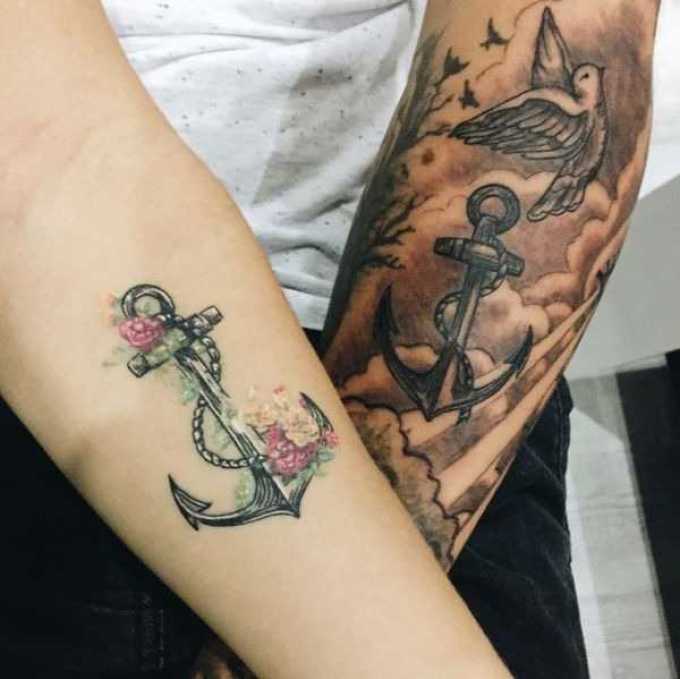 Anchor tattoo fits perfectly on the forearm