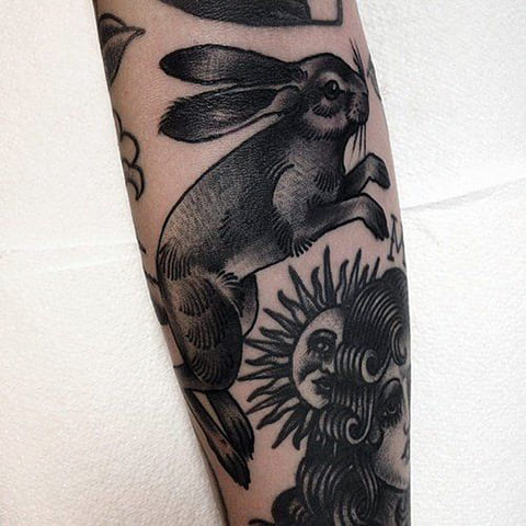 Tattoo a hare