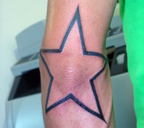Tattoo star on your elbow
