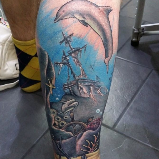 Dolphin tattoo for men