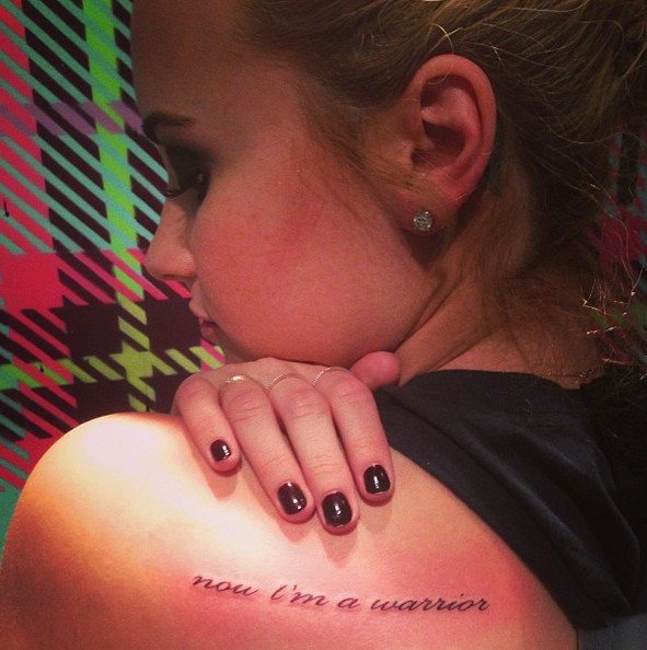 Tattoo of Demi Lovato
