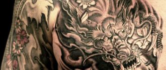 Dragon tattoo. Photos, meanings, sketches for girls, men. Photo