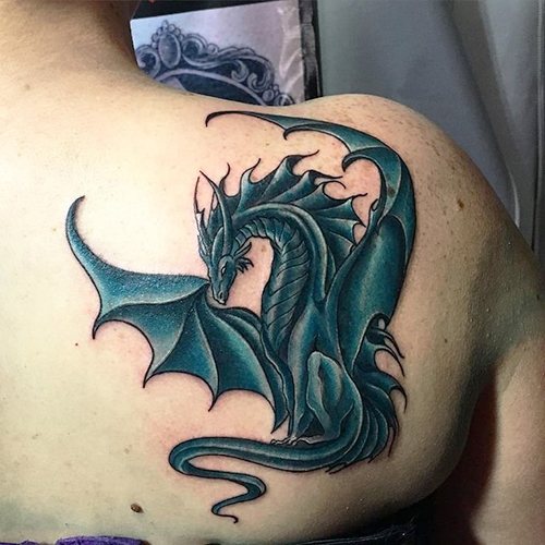 Tattoo of a dragon. Photos, meaning, sketches for girls, men. Photo